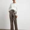 Joanna Hope Bronze Metallic PU Trousers