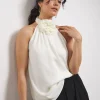Joanna Hope Corsage Halter Neck Top