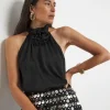 Joanna Hope Corsage Halter Neck Top