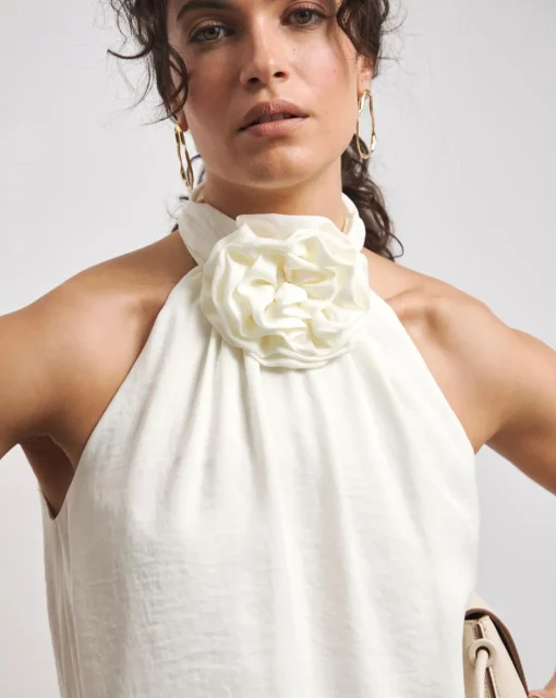 Joanna Hope Corsage Halter Neck Top