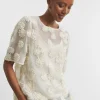 Joanna Hope Floral Textured Blouse