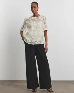 Joanna Hope Floral Textured Blouse