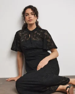 Joanna Hope Lace Midi Dress