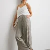 Joanna Hope Metallic Plisse Wide Leg Trousers