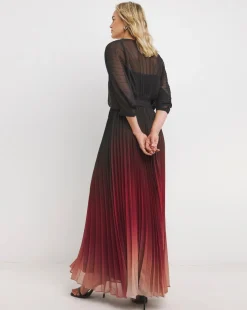 Joanna Hope Ombre Print Pleated Dress