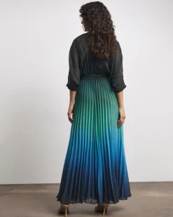 Joanna Hope Ombre Print Pleated Dress