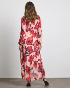 Joanna Hope Pleated Wrap Dress
