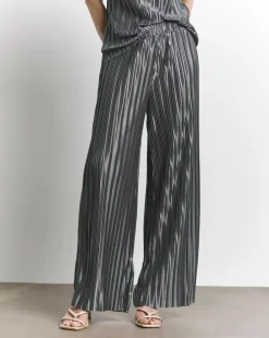 Joanna Hope Plisse Wide Leg Trousers