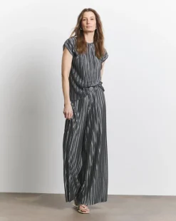 Joanna Hope Plisse Wide Leg Trousers