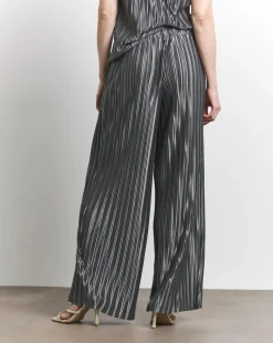 Joanna Hope Plisse Wide Leg Trousers