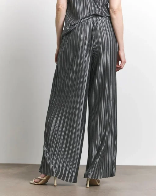 Joanna Hope Plisse Wide Leg Trousers