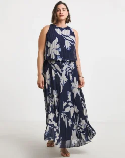 Joanna Hope Printed Pleated Dress