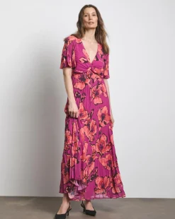 Joanna Hope Printed Pleated Dress