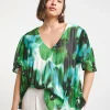 Joanna Hope Printed Pleated Blouse