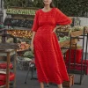 Joanna Hope Puff Sleeve Broderie Dress
