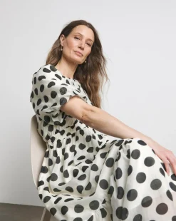 Joanna Hope Puff Sleeve Printed Dress