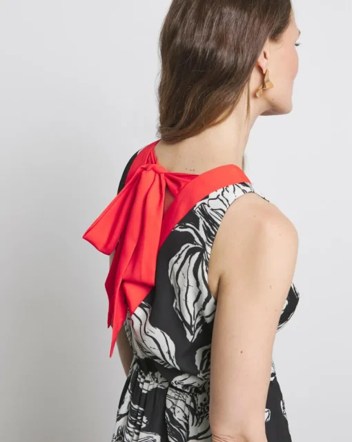 Joanna Hope Sleeveless Border Print Dresses