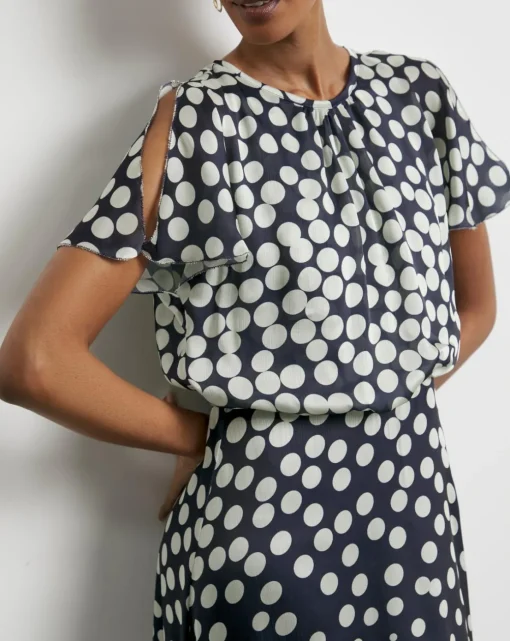 Joanna Hope Split Sleeve Maxi Dress