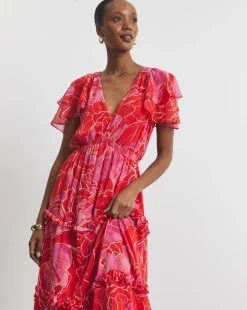 Joanna Hope Tiered Ruffle Maxi Dress