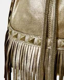 Joe Browns Gold Rush Metallic Suede Bag