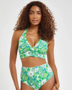 Joe Browns Paisley Print Bikini Bottoms Green Multi