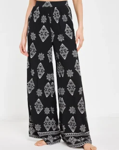 Joe Browns Print Beach Trousers Black Multi