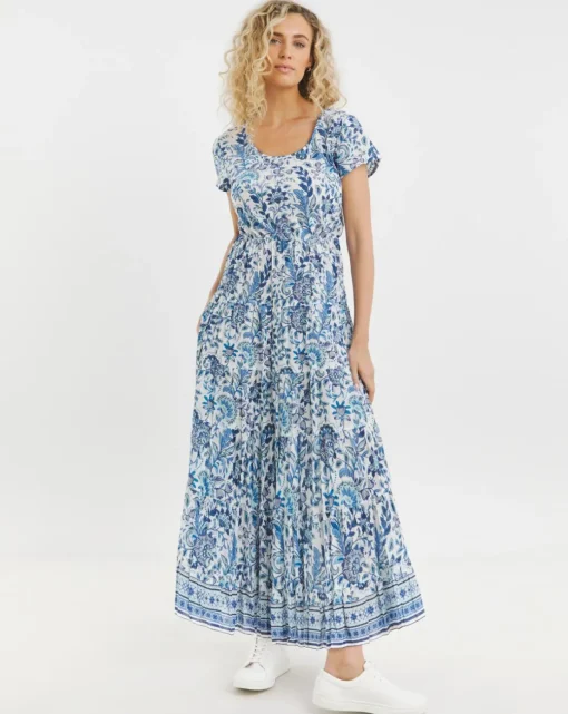 Joe Browns Tabitha Crinkle Cotton Maxi Dress
