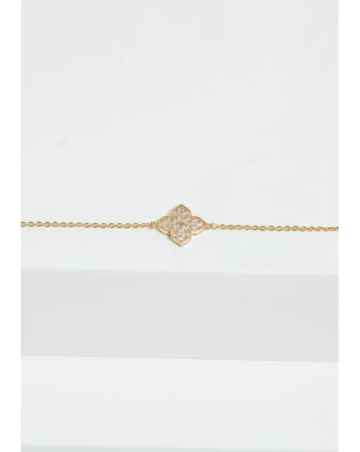 Jon Richard Gold Plated Clover Bracelet