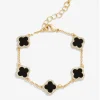 Jon Richard Jet Enamel Clover Bracelet