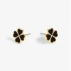 Jon Richard Jet Enamel Clover Studs