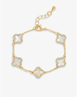 Jon Richard MOP Clover Bracelet