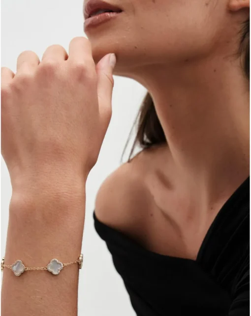 Jon Richard MOP Clover Bracelet
