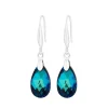 Jon Richard Radiance Collection Silver Plated Blue Fish Hook Drop Earrings