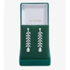 Jon Richard Rhodium Plated CZ Rhodium Plated Leaf Earrings - Gift Boxed