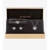 Jon Richard Rhodium Plated Cubic Zirconia Open Heart Set - Gift Boxed