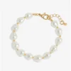 Jon Richard Semi Precious Pearl And Gold Bead Bracelet