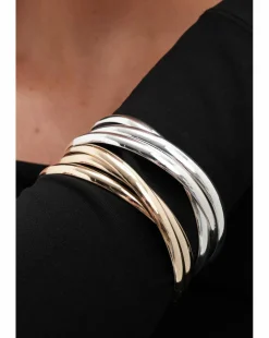 Jon Richard Silver Interlock Bangles