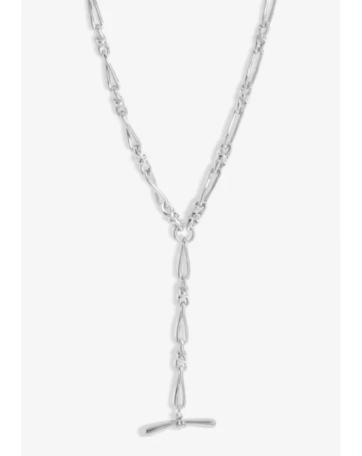 Jon Richard Silver Plated T Bar Necklace