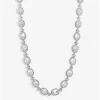 Jon Richard Silver Plated Crystal Halo Necklace