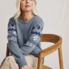 Julipa Blue Fairisle Sleeve Jumper