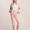 Julipa Blush Embroidered Cut Out Cropped Stretch Trouser