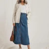 Julipa Button Down Denim Skirt