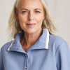 Julipa Button Neck Cotton Sweatshirt