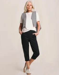 Julipa Button Side Crop Stretch Trouser