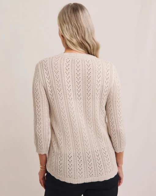 Julipa Crochet Button Down Cardigan