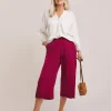Julipa Cropped Cheesecloth Trousers