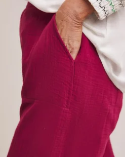 Julipa Cropped Cheesecloth Trousers