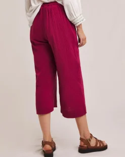 Julipa Cropped Cheesecloth Trousers