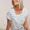 Julipa Embroidered Stripe T-Shirt