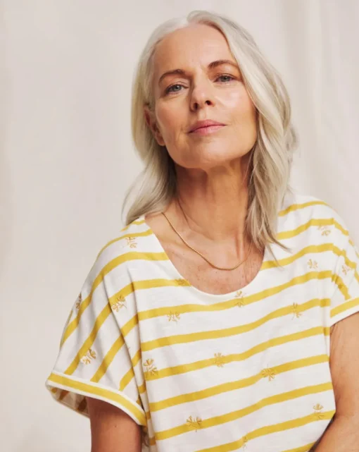 Julipa Embroidered Stripe T-Shirt